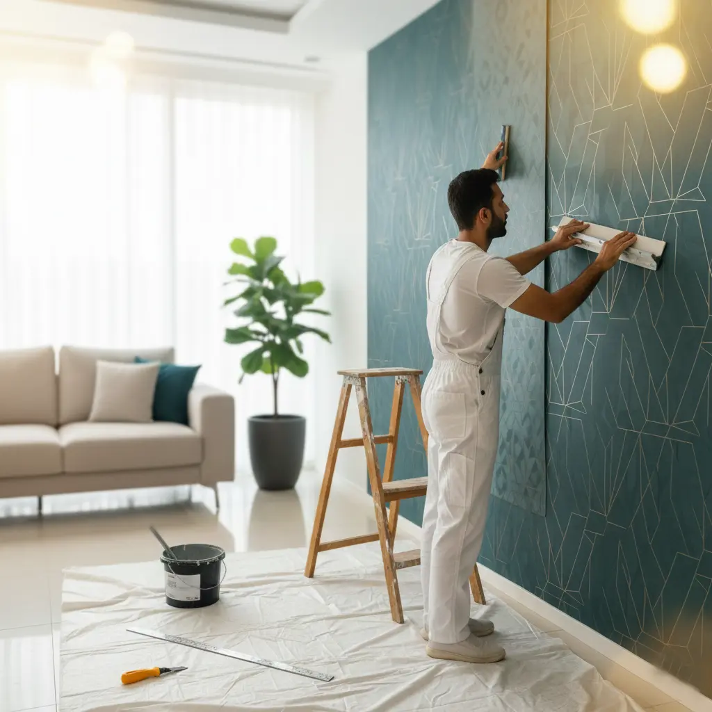 تركيب ورق جدران