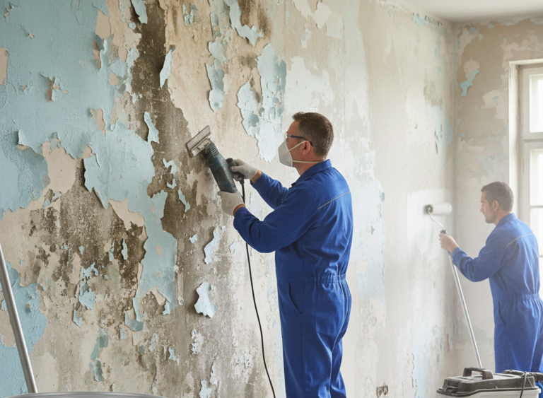 علاج رطوبة وتقشر جدران المنازل