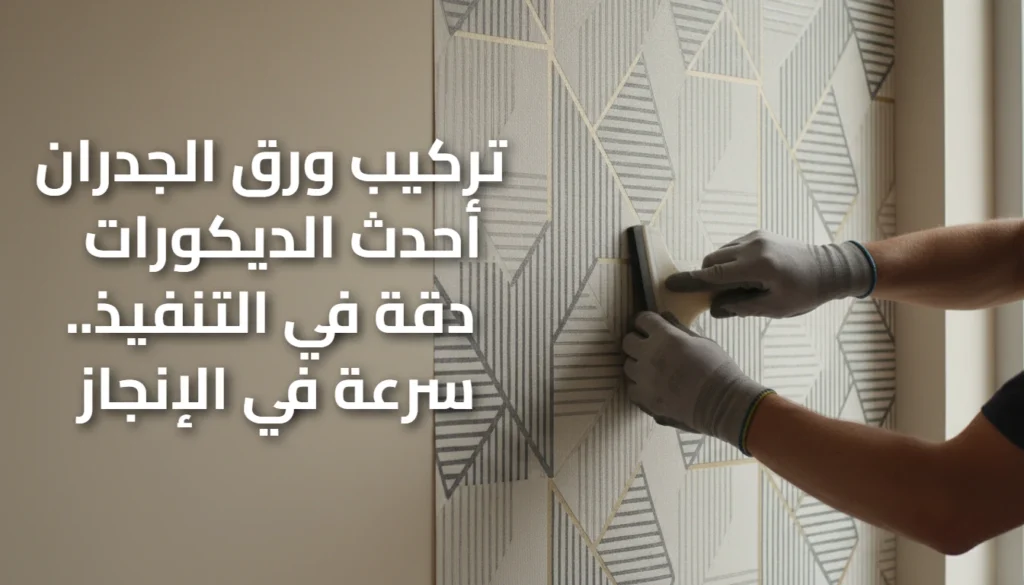 تركيب ورق جدران